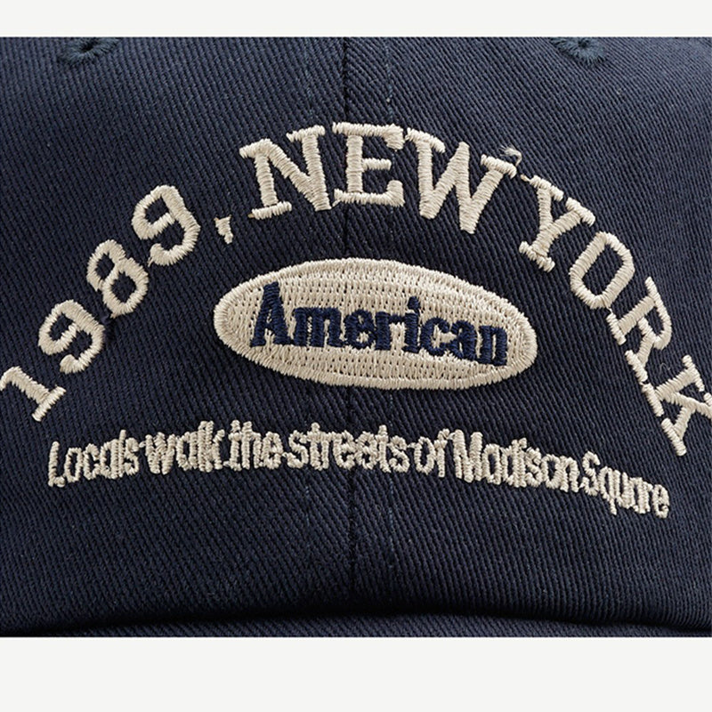 1989 Embroidery Soft Top Baseball Cap Women Sports Hat Man Unisex